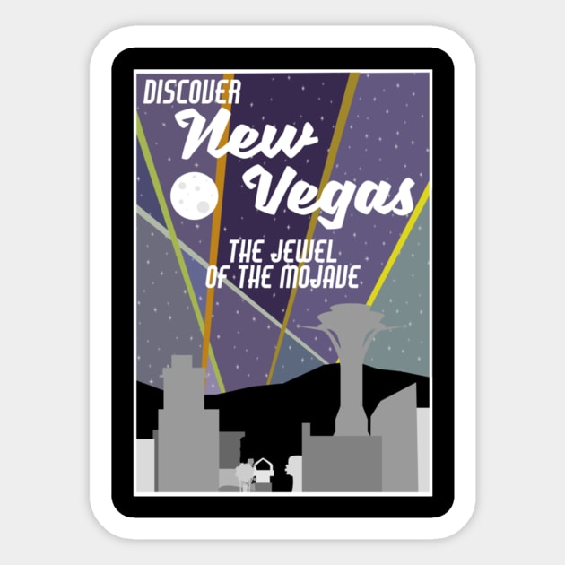 Vintage New Vegas Skyline Sticker by selmaeelsharon